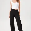 Smocked Wide-Leg Pants
