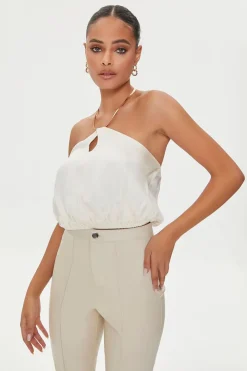 Snake Chain Halter Crop Top