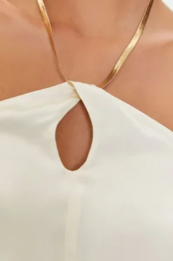 Snake Chain Halter Crop Top