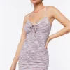 Space Dye Cutout Mini Dress