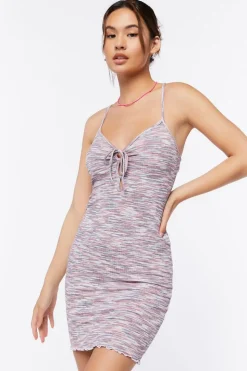 Space Dye Cutout Mini Dress