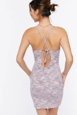 Space Dye Cutout Mini Dress