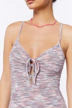 Space Dye Cutout Mini Dress