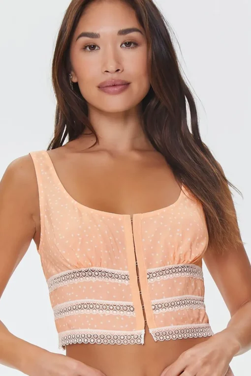 Speckled Print Lounge Corset Crop Top