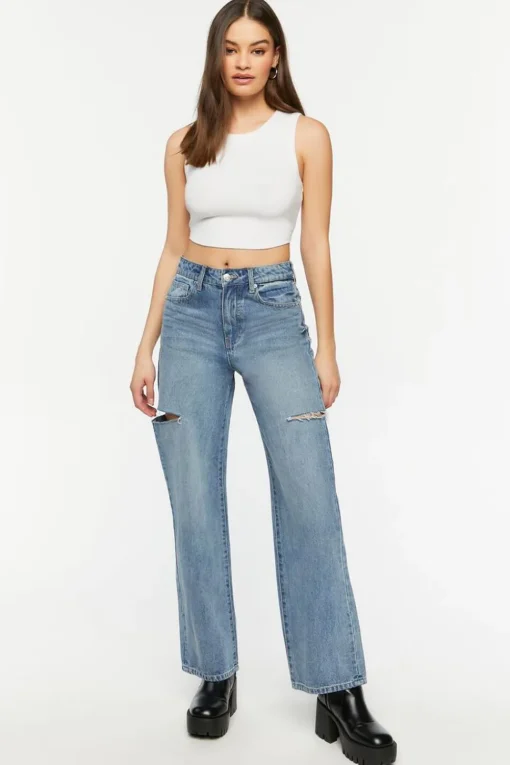 Split High-Rise 90S-Fit Jeans