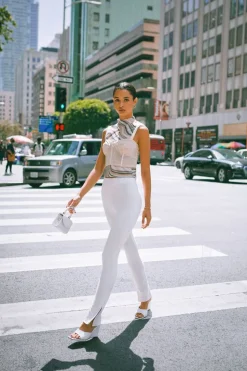 Split Slim-Fit Pants
