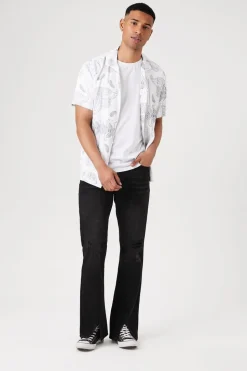 Split-Hem Flare Jeans