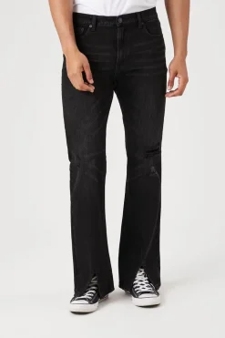 Split-Hem Flare Jeans