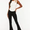 Split-Hem Flare Pants