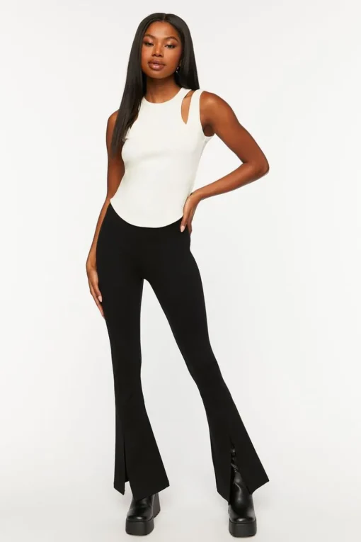 Split-Hem Flare Pants