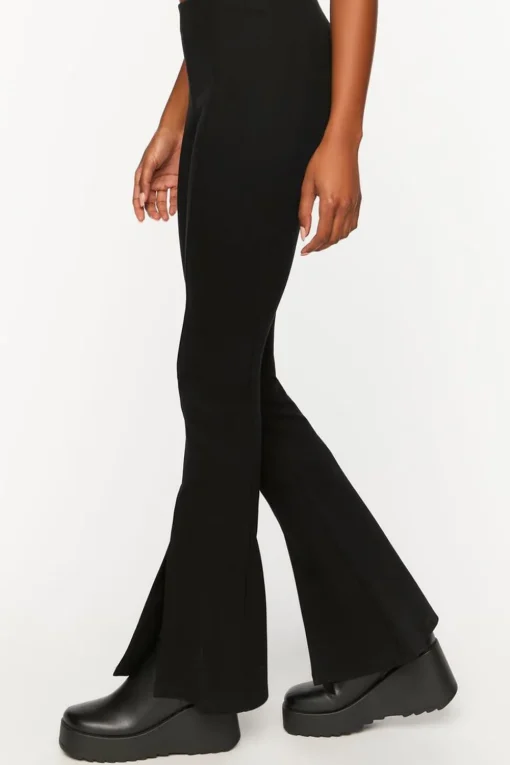 Split-Hem Flare Pants