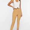 Split-Hem High-Rise Pants