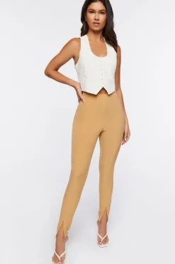 Split-Hem High-Rise Pants