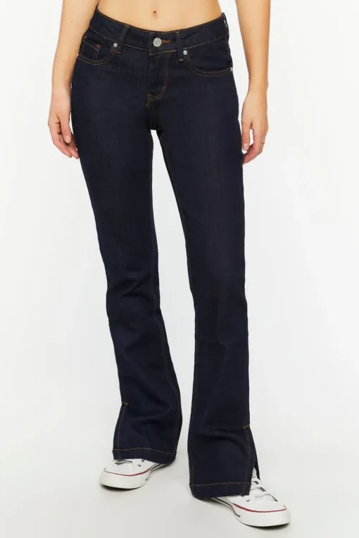 Split-Hem Slim-Fit Jeans