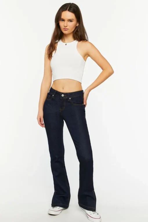 Split-Hem Slim-Fit Jeans