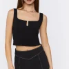 Split-Neck Crop Top