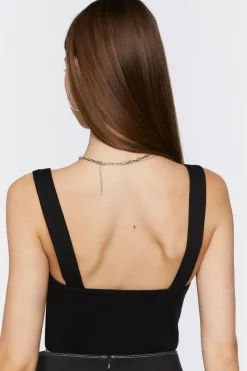 Split-Neck Crop Top