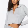 Split-Neck Lounge Crop Top