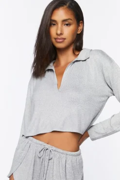 Split-Neck Lounge Crop Top
