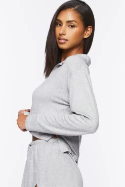 Split-Neck Lounge Crop Top
