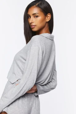 Split-Neck Lounge Crop Top