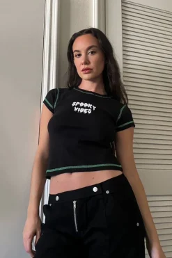 Spooky Vibes Graphic Baby Tee