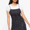 Star Print Mesh Mini Dress