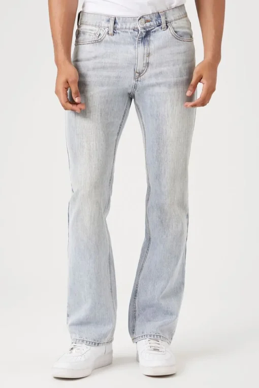 Stone Wash Flare Jeans