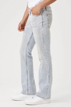 Stone Wash Flare Jeans