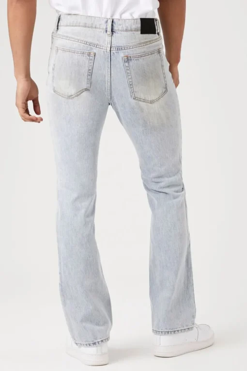 Stone Wash Flare Jeans