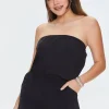 Strapless Cotton Romper