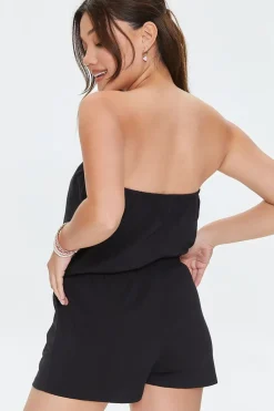 Strapless Cotton Romper
