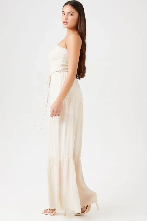Strapless Wide-Leg Jumpsuit