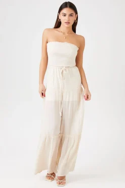 Strapless Wide-Leg Jumpsuit