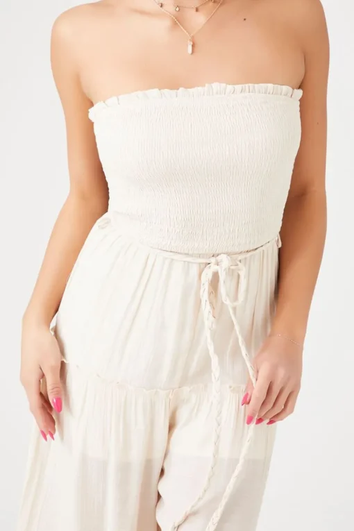 Strapless Wide-Leg Jumpsuit