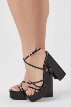 Strappy Platform Block Heels