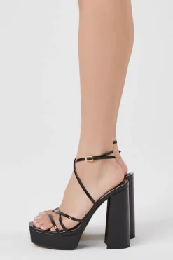 Strappy Platform Block Heels