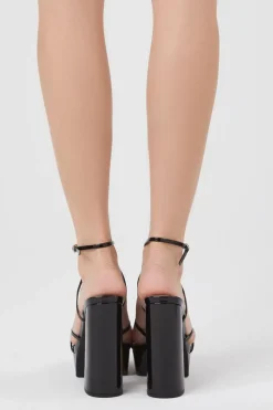 Strappy Platform Block Heels