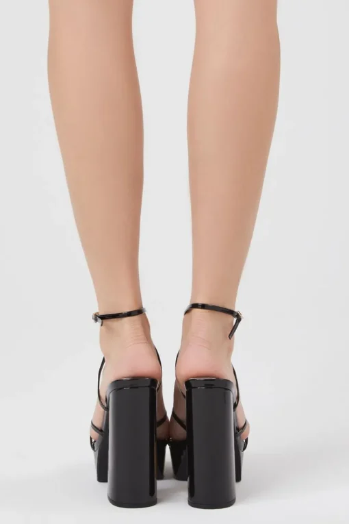 Strappy Platform Block Heels