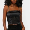 Strappy Satin Cropped Cami