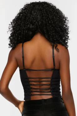 Strappy Satin Cropped Cami
