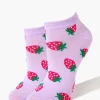 Strawberry Print Ankle Socks