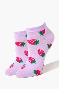 Strawberry Print Ankle Socks