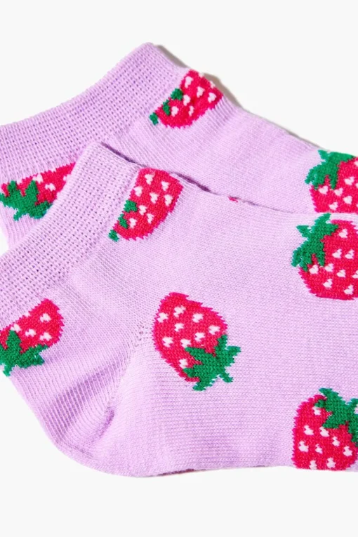 Strawberry Print Ankle Socks