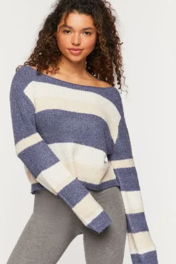 Striped Boat Neck Sweater