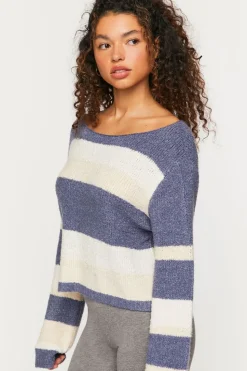 Striped Boat Neck Sweater