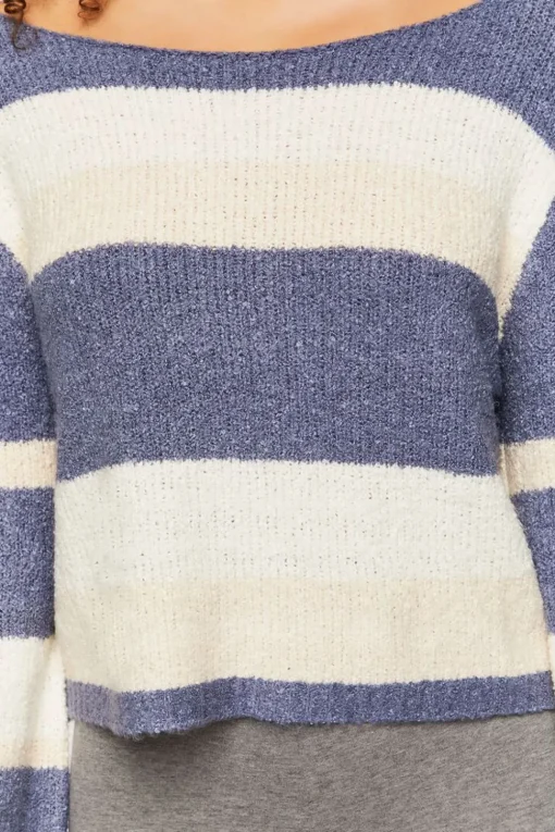 Striped Boat Neck Sweater