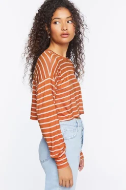 Striped Boxy Crop Top