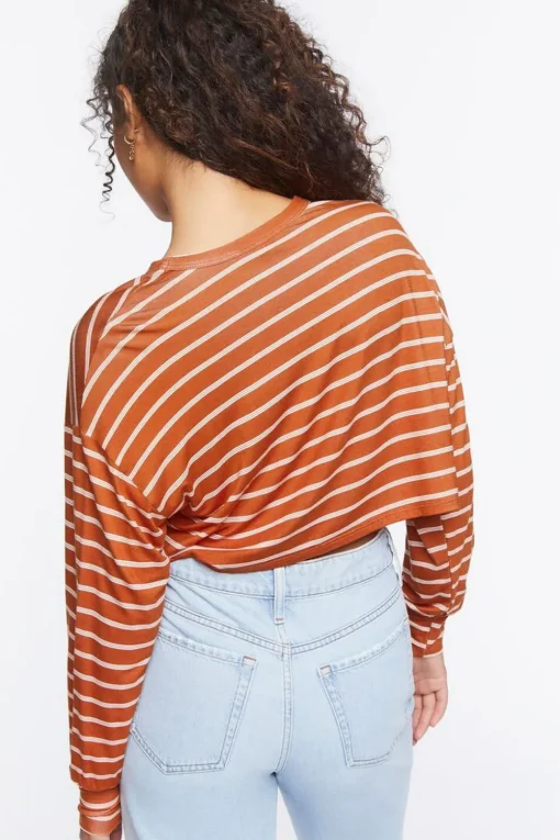 Striped Boxy Crop Top