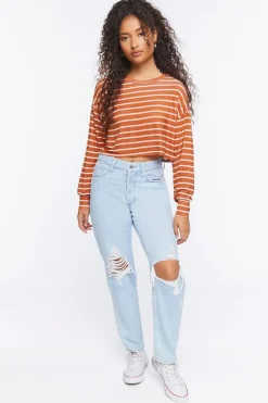 Striped Boxy Crop Top